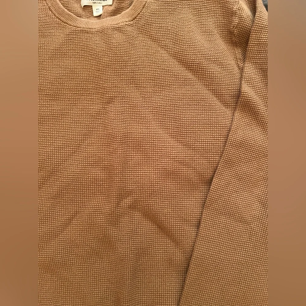 Men's Brown Waffle knit Shirt - Picture 4 of 5